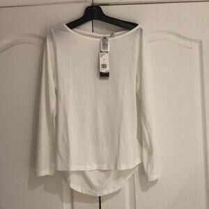 Adidas white long sleeve open back t xl NWT